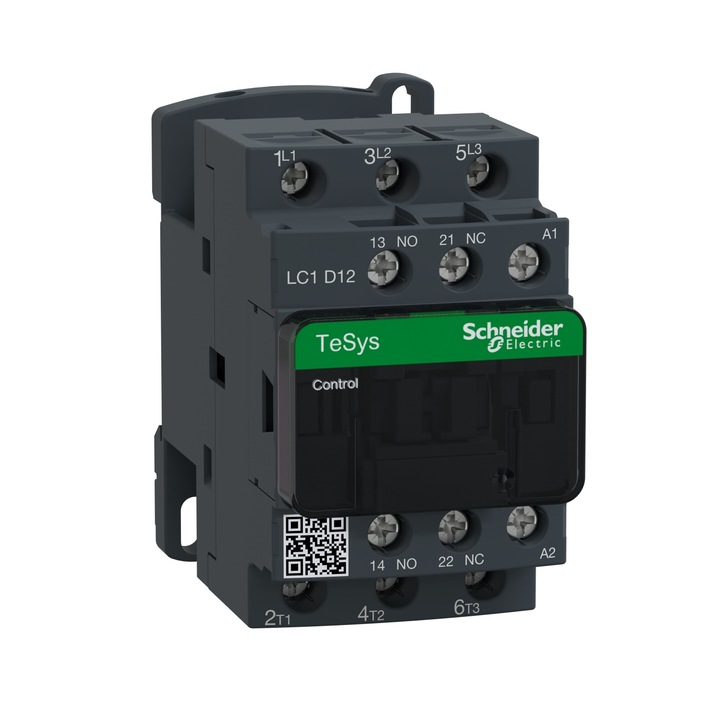 Contactor Schneider TeSysD AC3 12A 24VAC, LC1D12B7