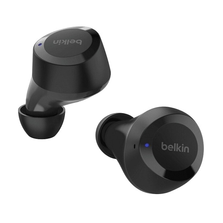 Casti wireless bluetooth, Bluetooth 5.0, design semi-in-ear, sunet HiFi,, negru