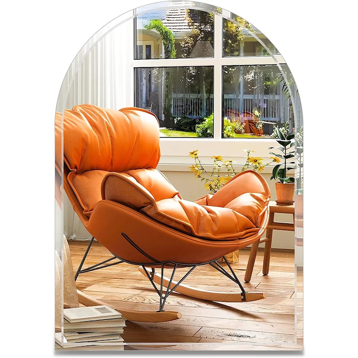 Oglinda baie simpla, arcada, fara rama, bizou 2 cm, 5mm grosime, 91x60 cm, Callena