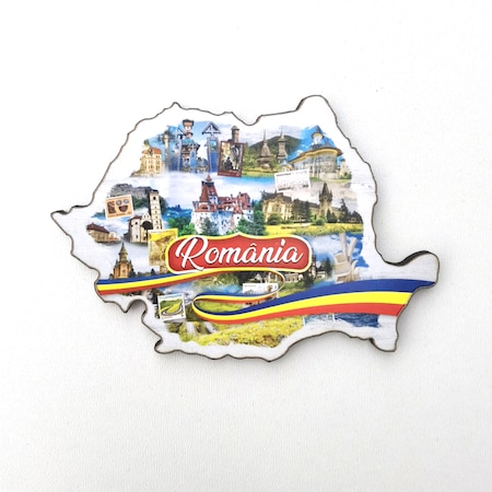Magnet de frigider Romania turistica, Inedit Print, SVR11, 9,5x6,5 cm ...