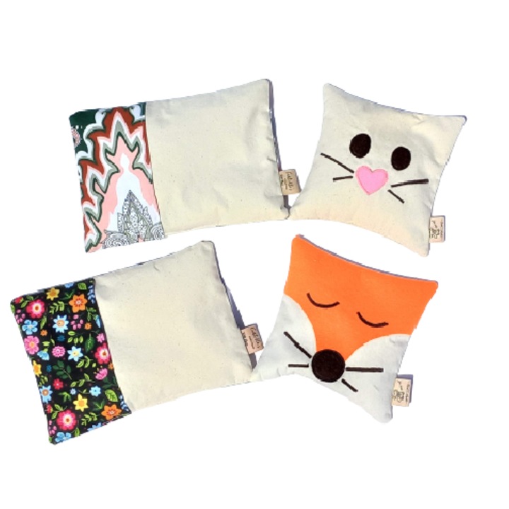 4 db-os sópárna szett natúr levendulával, Családi csomag, 2x900g 18x25 cm, és 2x500g 18x18cm