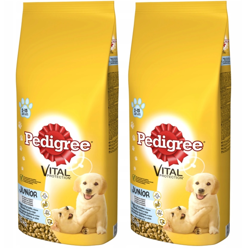 Hrana uscata pentru caini, Pedigree, Pui/Orez, Junior, 2x15 kg eMAG.ro