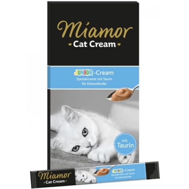 Хранителна паста за котки Junior Cream, Miamor, 6x15гр