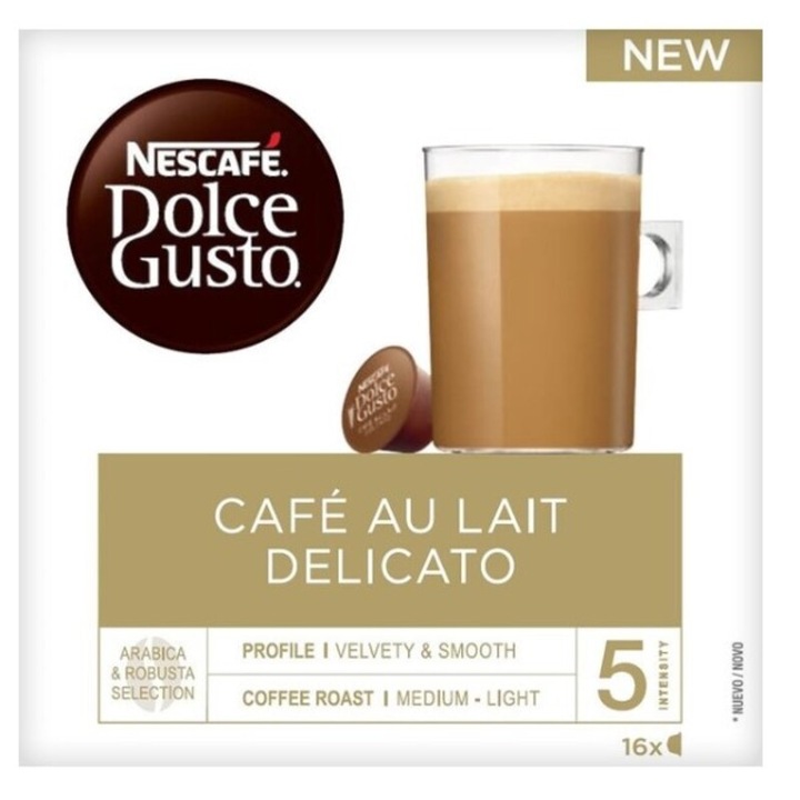 Capsule de cafea, Nescafe Dolce Gusto, Au Lait Delicato, 16 capsule, 0.2 kg