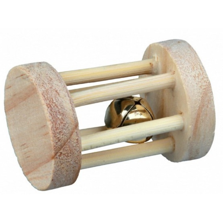 Rola pentru rozatoare, Trixie, Lemn, 5 x 3.5 cm, Natural