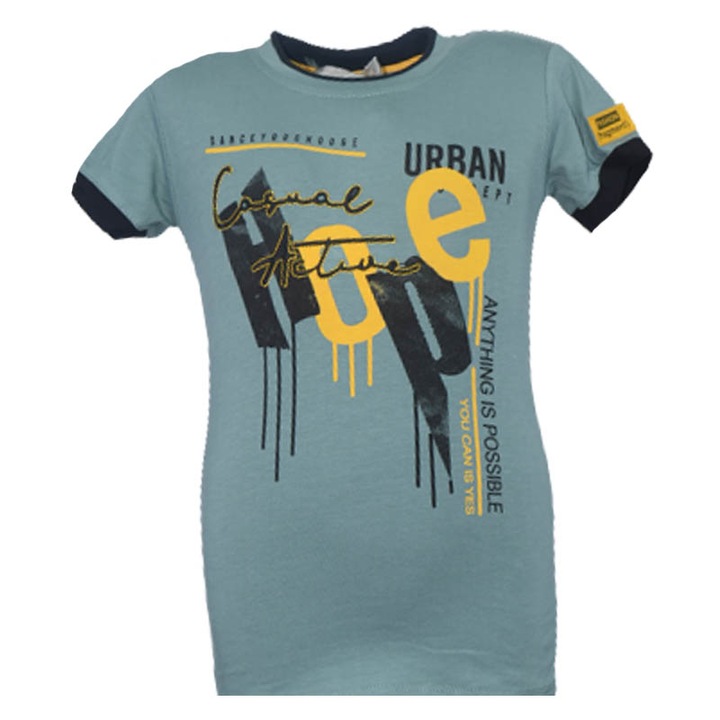 Tricou cu maneca scurta pentru baieti OLC SVR 180323-G-134, Verde 92614