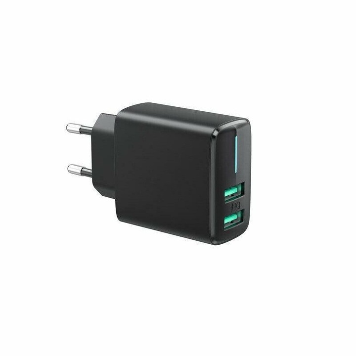 Gyorstöltő 2 USB-vel, aljzat 220V, 5V, 12W, 68708 CarCo