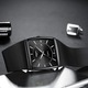 Ceas barbati, NIBOSI, Negru, Rezistent la apa, Negru