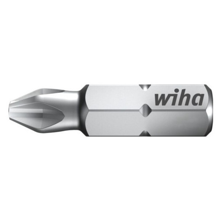 Wiha - Set biti standard, 25mm, 1/4", PH1, in cutie plastic, 10 piese [WH32055]