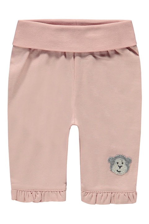BELLYBUTTON, Панталон с органичен памук с набран подгъв, Прашно розово, 80 CM