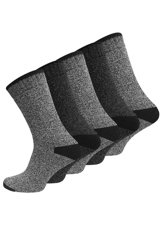 Set sosete barbati, VCA, Bumbac/Poliester, Gri/Negru, 39-42