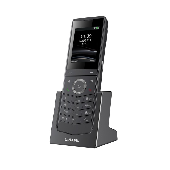 Telefon VoIP portabil Fanvil, Linkvil W611W, Wi-Fi 6, IP67, 1.8m, Negru