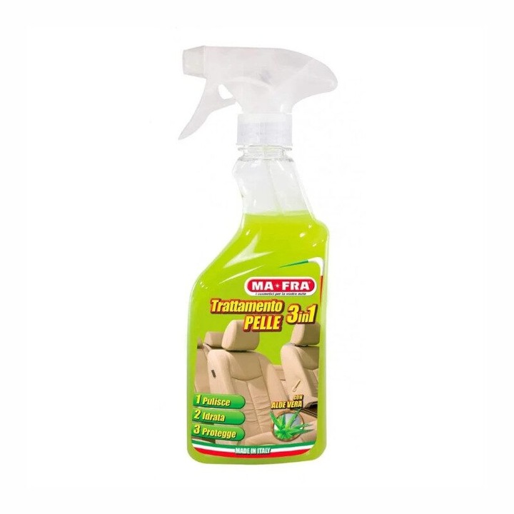 Bőr kárpitkezelés spray-vel Tratamento 3 az 1-ben Pelle 500ml Mafra