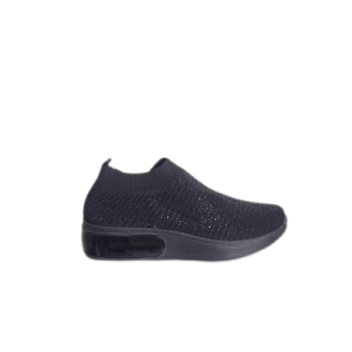 Pantofi sport margie negru textil, Negru