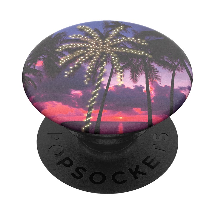 Suport universal de telefon si tableta PopSockets, PopGrip Miami Holiday, cu adeziv