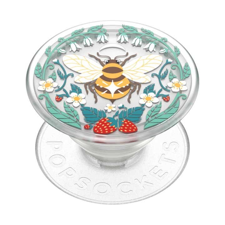 Поствка за телефон, Popsockets PopGrip, PlantCore Translucent Bee Boho