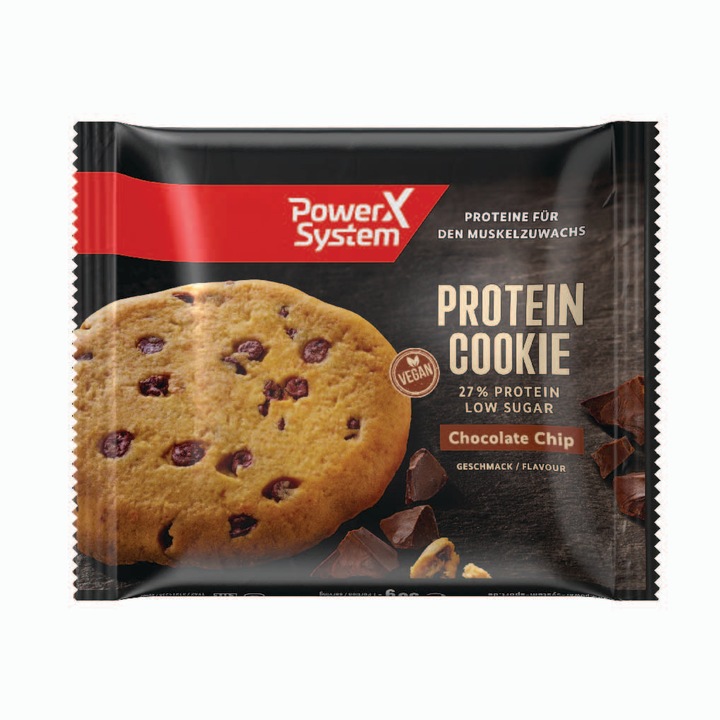 Biscuite proteic, Power System Protein Cookie, 50 g, vegan x 12 buc