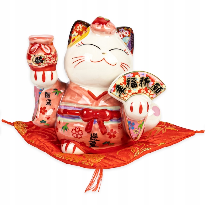 Pusculita pisicuta japoneza, Maneki-Neko, Portelan, Multicolor