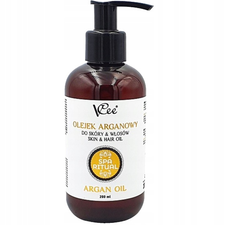 Ulei de argan pentru corp si par, VCee, 200 ml, cu pompita