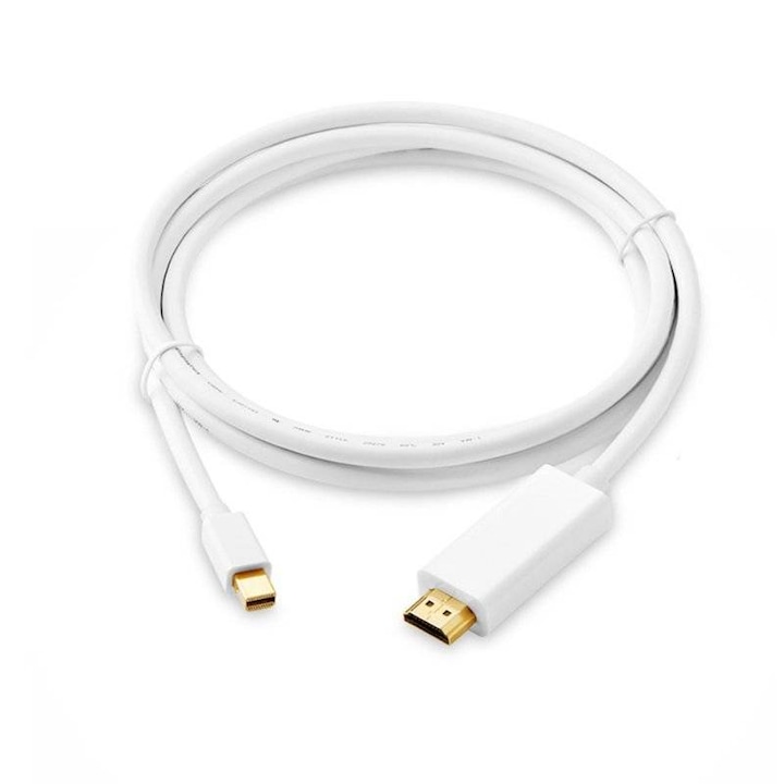 Mini Display Port/HDMI кабел, Interlook, 4K, 1.8 m, Бял