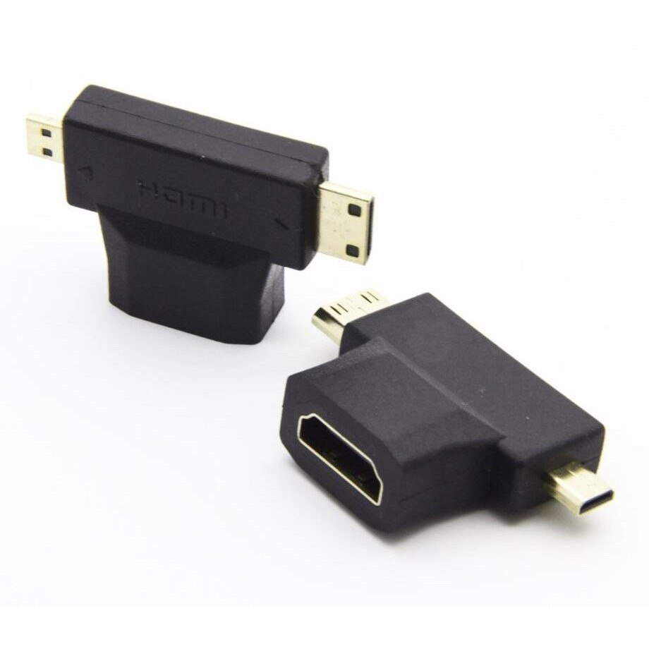 HDMI към Mini HDMI и Micro HDMI адаптер, Intelrook, 4K, 3D, черен - eMAG.bg