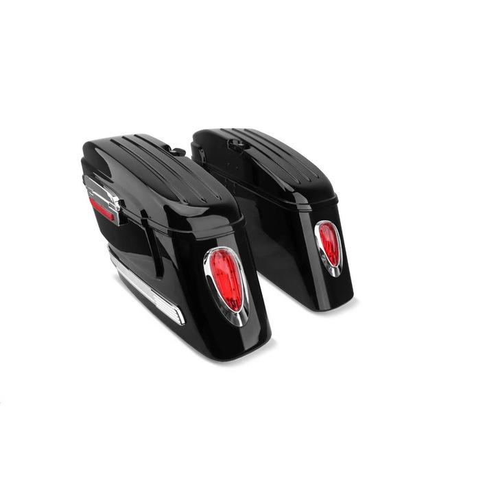 Set 2 Coburi ZocoMoto, pentru motociclete, material ABS, Negru