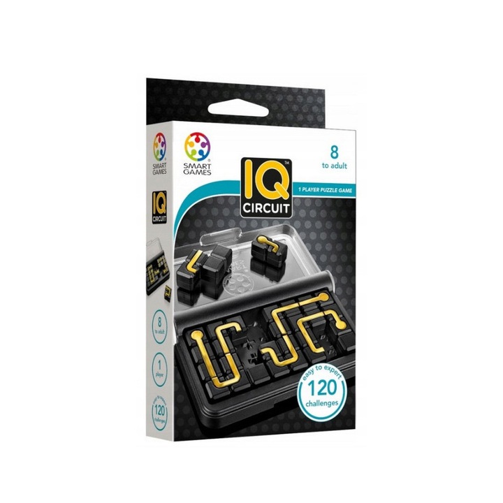 Áramköri intelligencia játék, Okos játékok, 120 kihívás, 8 év felett, fekete/sárga