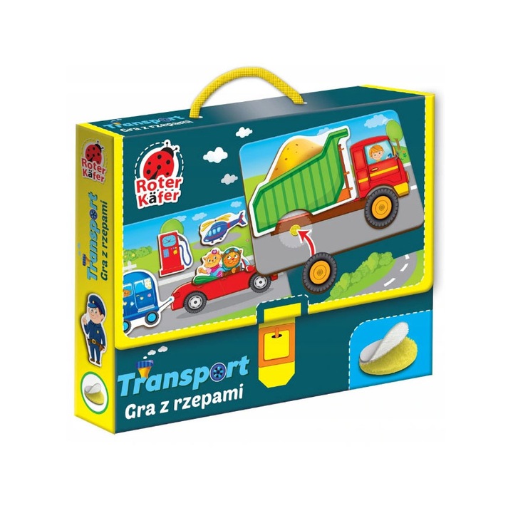 OKTATÁSI tépőzáras SZÁLLÍTÁSI JÁTÉK GYEREKAUTÓKHOZ