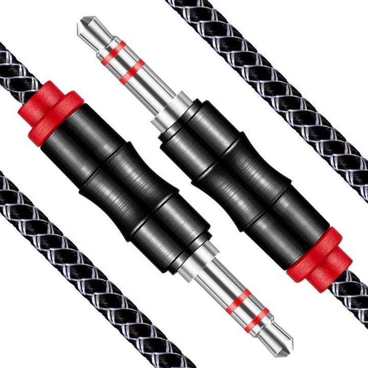 Cablu Mini Jack, Interlook, Aluminiu, Mufa 1.5M, Multicolor