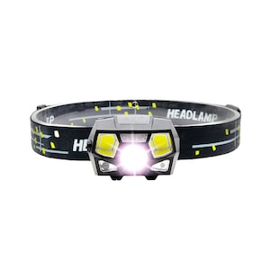 Lanterna Frontala G-Tech LC5, cu Senzor de Miscare, Rezistent la Apa, 6 Moduri de Iluminare, Negru