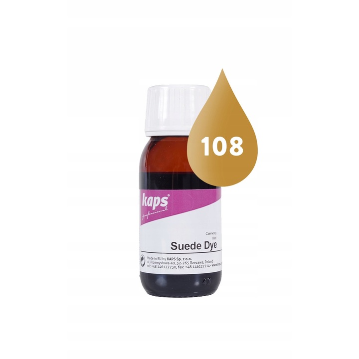 Set vopsea pantofi, KAPS, Pentru piele intoarsa si nubuck, 50 ml, Maro, Suede Dye