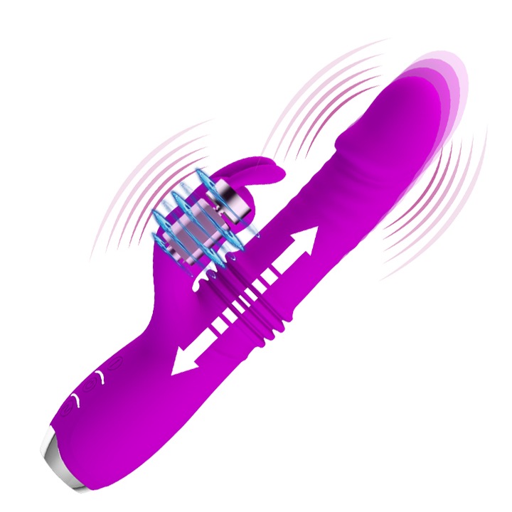 Vibrator Pretty Love Dorothy, 12 functii de vibratie, 3 setari de impingere, violet