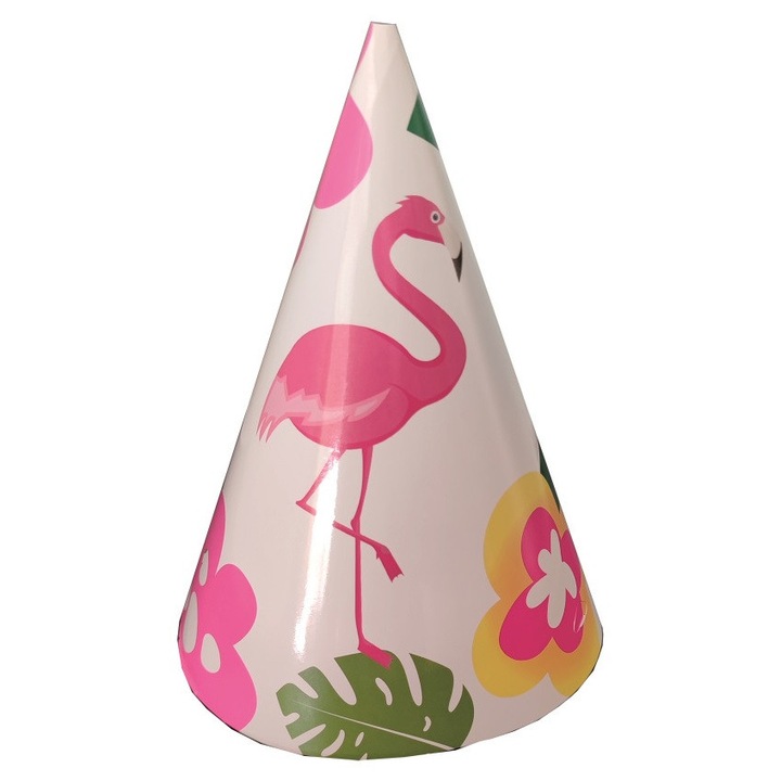 Set 8 coifuri pentru Petrecere, 21 cm, tip Flamingo