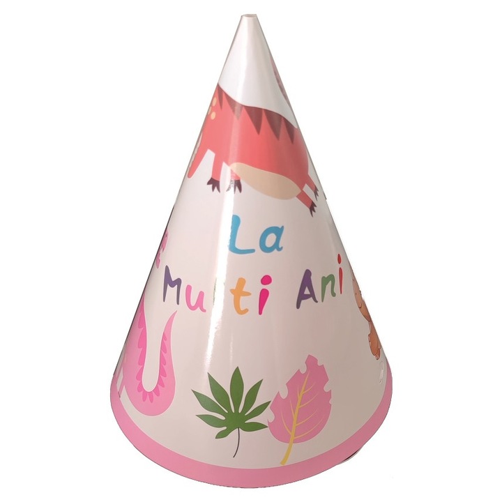 Set 8 coifuri pentru Petrecere, 21 cm, tip Calut, La multi ani