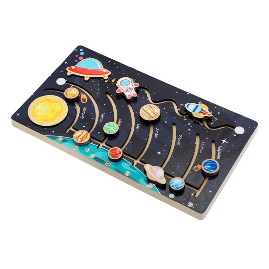 Aletru — Puzzle labirint din lemn Sistemul Solar