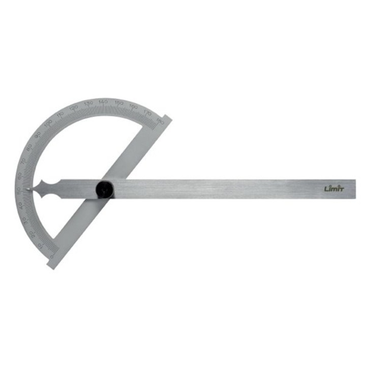 Ъгломер, граница, стомана, 0-180°, 200 x 300 mm, сребрист