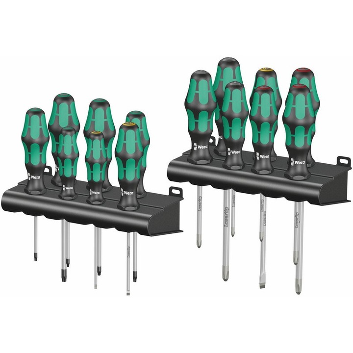 КОМПЛЕКТ 14 отвертки, Wera, Metal, Green