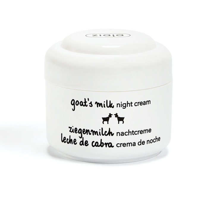 Crema hidratanta de noapte cu lapte de capra, 50 ml, Ziaja