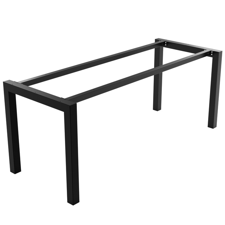 Cadru de baza pentru masa, Rezistenta, Otel inoxidabil, Etamina, negru, 130 cm