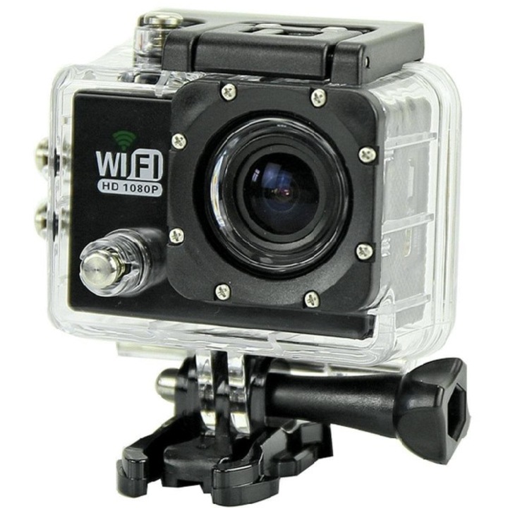Camera Video Sport Wi-Fi cu telecomanda pana la 30m sub apa