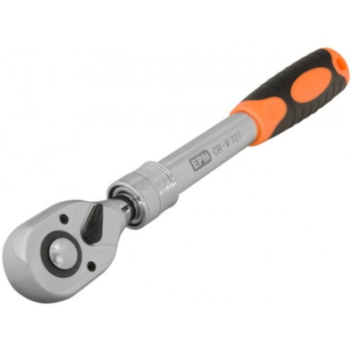 Ключ гаечен с тресчотка, EPM, Хром молибден, Телескопична дръжка, 295-435 мм, Многоцветен