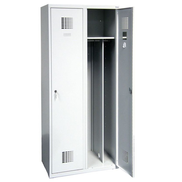 Dulap vestiar, UN, Metal, 300 mm, 0.5 mm, Alb