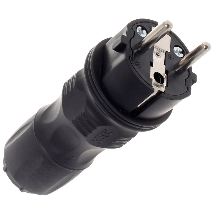 Priza 2P+Z, Kel, 16A, Negru