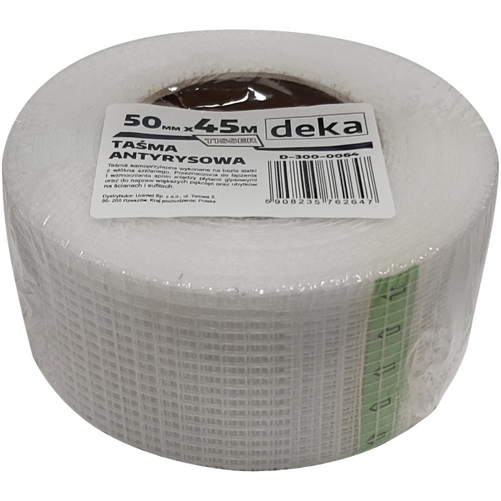 Plasa fibra de sticla, DEKA, 50 mm x 45 m, Alb