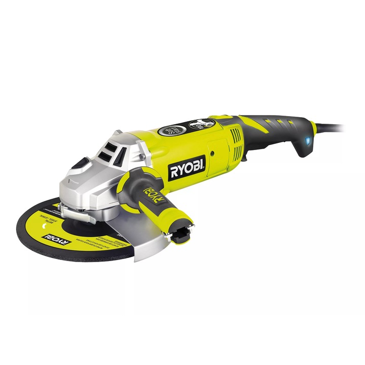Polizor unghiular, Ryobi, 2000W, 230 mm, Verde/Gri