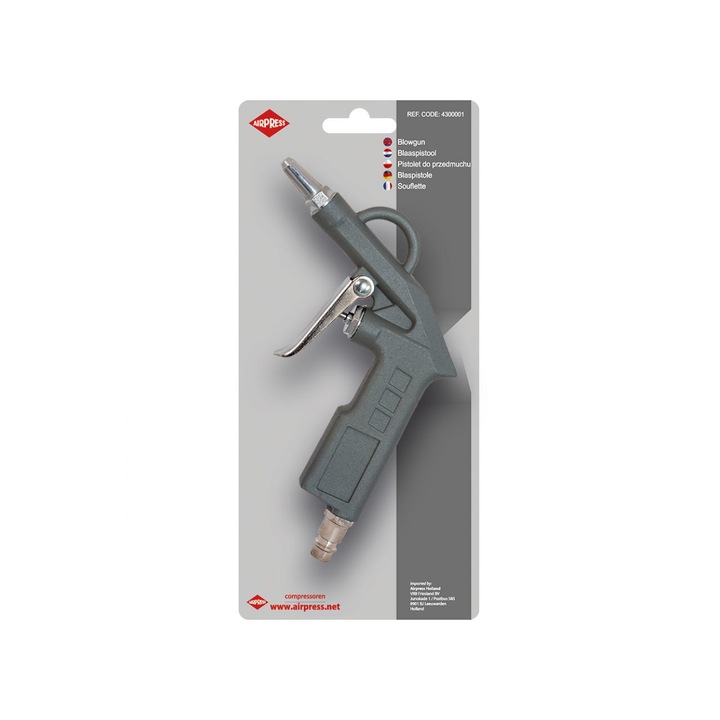 Pistol pentru suflat, Airpress, 6 bar, Gri