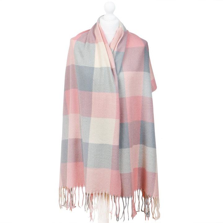 Esarfa, Femei, roz-gri, Aleszale, SZA-H-90591-8