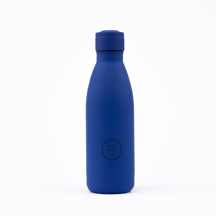 Термоизолационно стъкло, Cool Bottles, Неръждаема стомана, 350 ml, Син