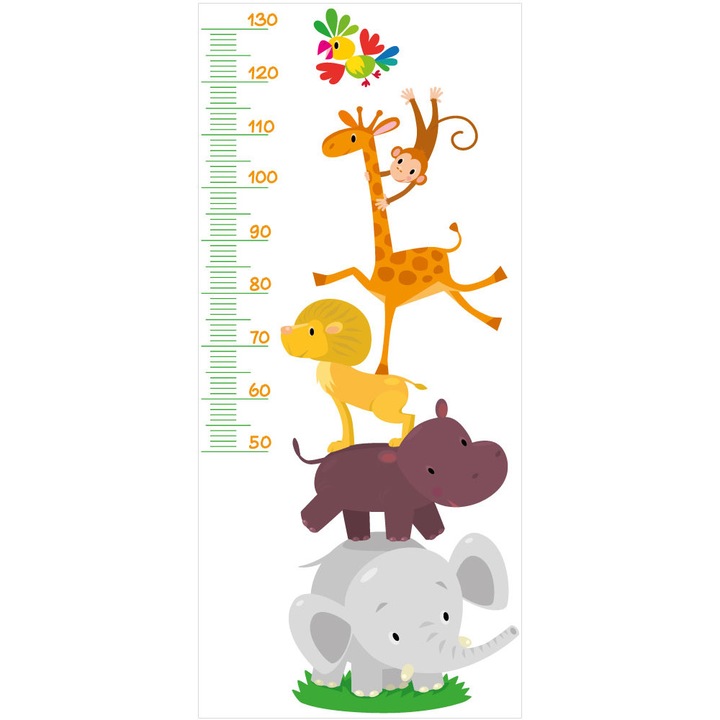Mérőmatrica gyerekeknek - Animalute 60x135 cm