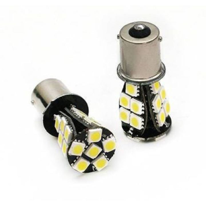 Bec auto, LED, P21W, 12V, Argintiu